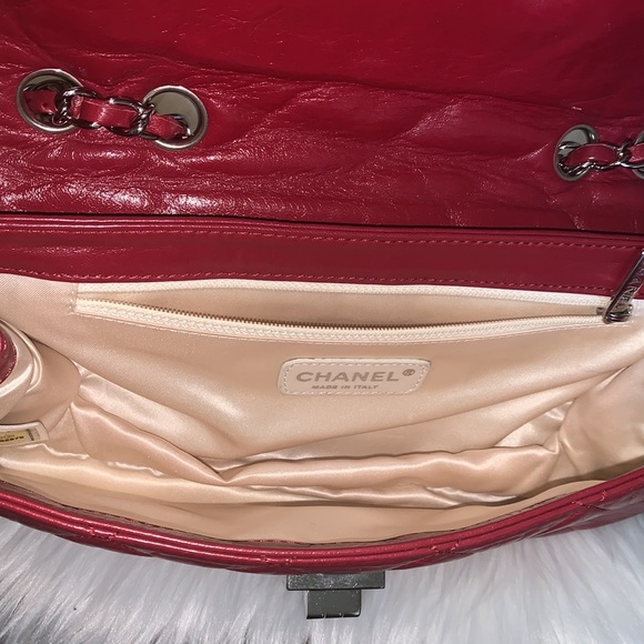 CHANEL east west flap bag in turlington red calfskin - Picture 5 of 17